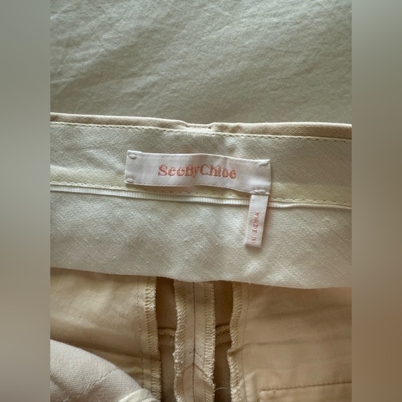 SEE BY CHLOE BERMUDA BEIGE SHORTS - Picture 4 of 7